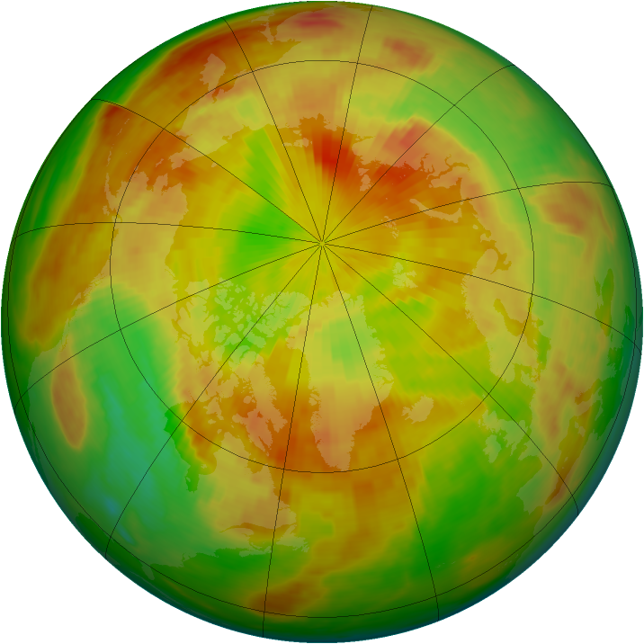 Arctic ozone map for 12 May 1991